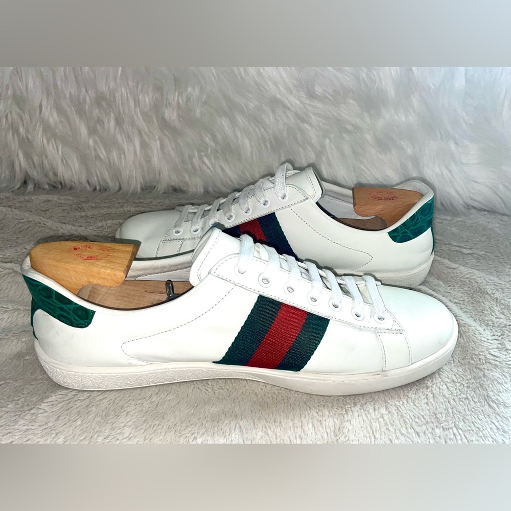 🔥🔥Mens Authentic Gucci Ace Low Top Sneakers Shoes Sz 11 / Good Condition!!